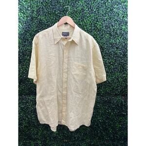 Eddie Bauer, Linen, Yellow Tall Shirt Size XLT